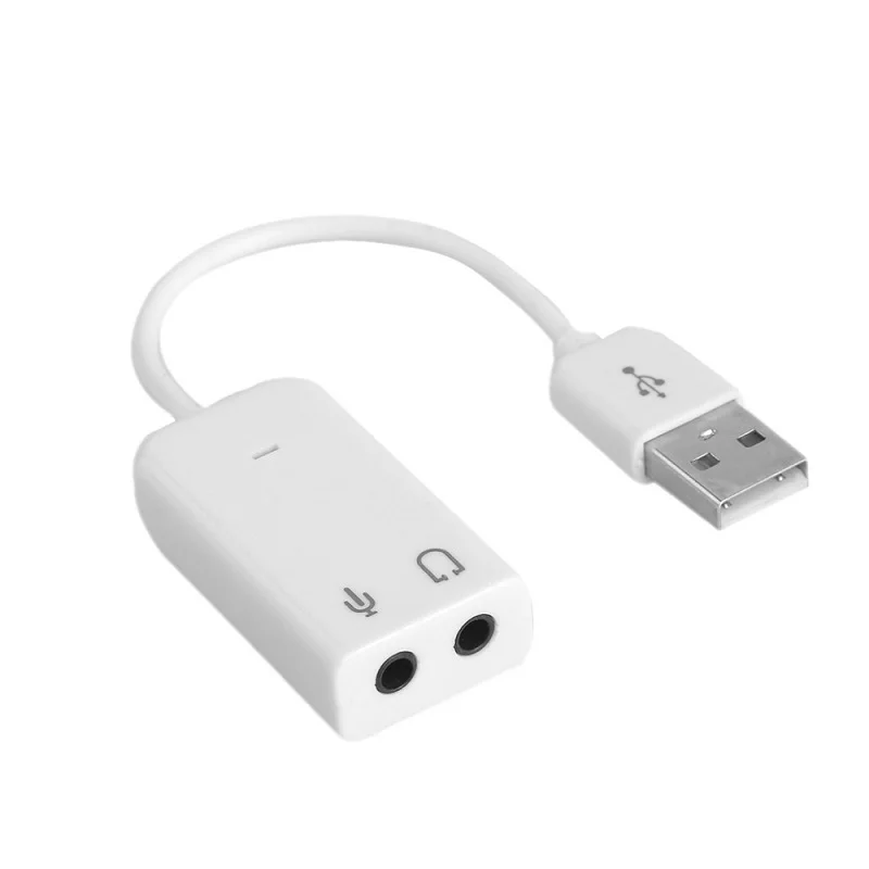 USB 2,0 Звуковая карта Виртуальная 7,1 USB к разъему 3,5 мм 3D внешний аудио адаптер наушники с микрофоном USB звуковая карта