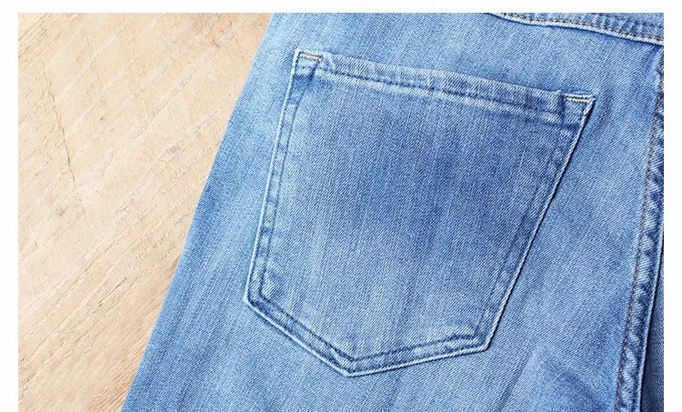Женские джинсы с низкой талией, весенне-летние обтягивающие джинсы-карандаш, супер эластичные джинсы длиной до щиколотки, модные синие джинсы с эффектом потертости