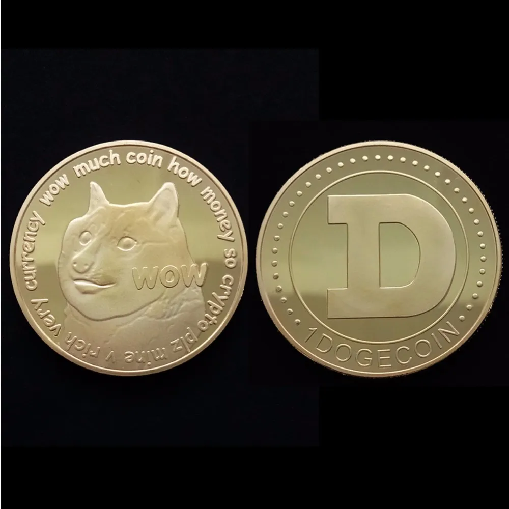 Позолоченная Коллекционная монета DogCoin художественная коллекция подарок