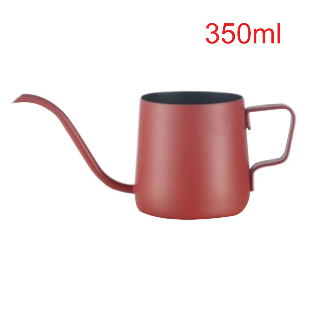 1 шт 250/350 мл нержавеющая сталь Форма гусиной шеи ручной капельный кофейник носик длинный рот чайник кофеварка - Цвет: 350ml Red