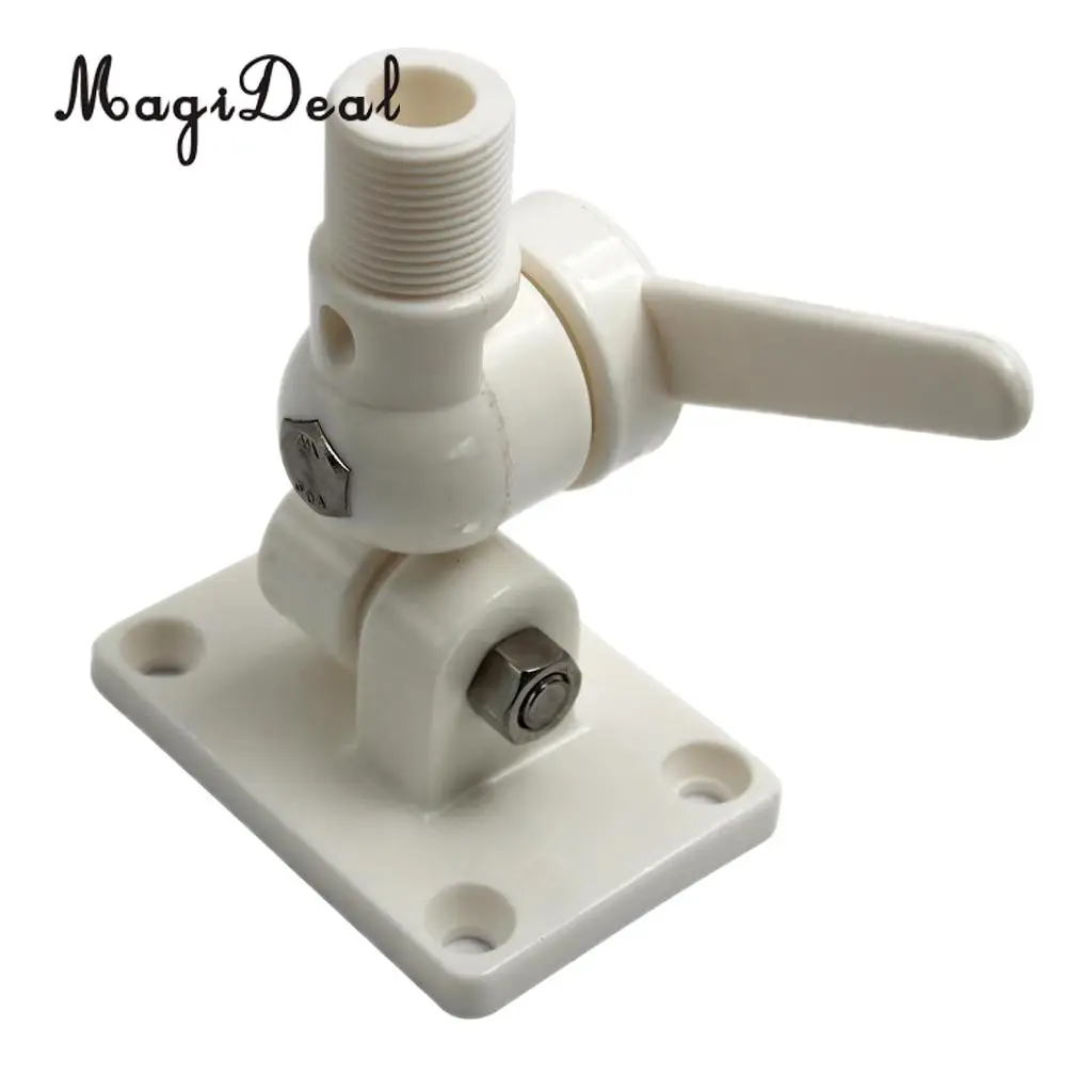 MagiDeal New Hot Marine Boat Adjustable Ratchet Bracket Antenna Deck Mount Base Nylon for Underwater Rowing Boat Replacement