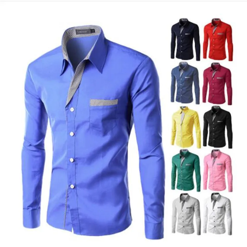 4XL размера плюс брендовая одежда хлопок Мужская одежда Твердые Мягкие мужские рубашки с длинным рукавом мужские рубашки Повседневная приталенная горячая распродажа