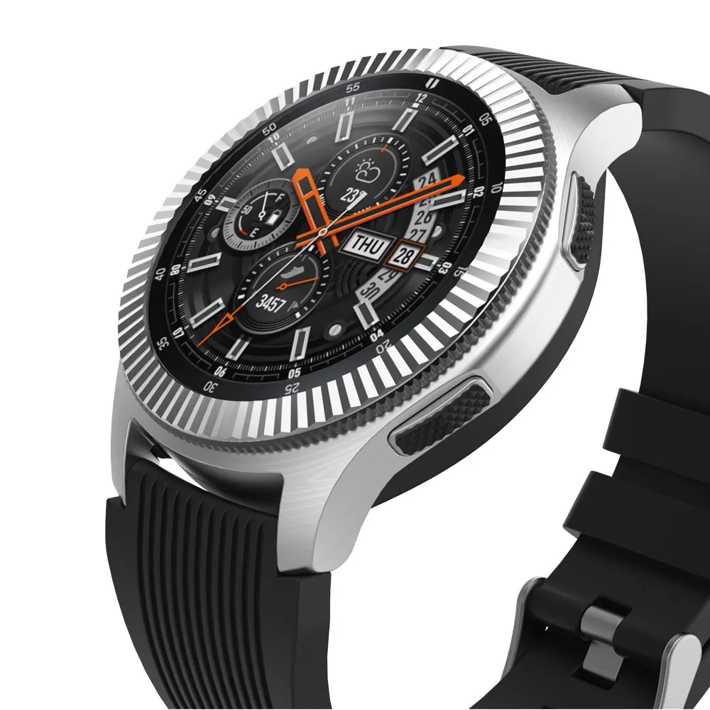 Сталь для samsung Galaxy Watch 42 мм/46 мм/gear S3 Frontier ободок кольцо Клей против царапин металлический чехол Смарт часы аксессуары