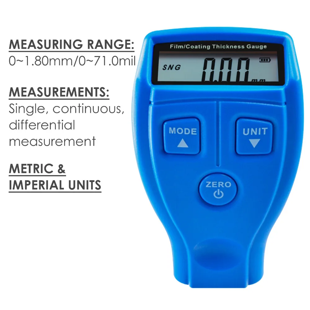 Портативный измеритель толщины пленочного покрытия, автомобильный неразрушительный, немагнитное покрытие на металлическом производстве