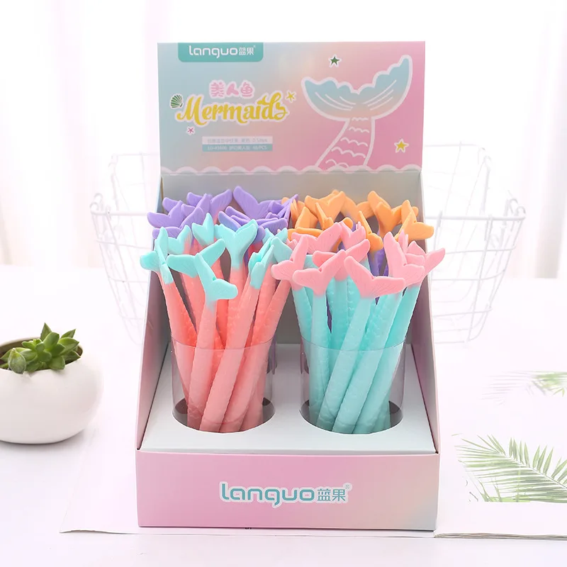 

48pcs Gel Pens Kawaii Rabbits black color Student gift gel-ink pen pens for writing Cute stationery office school supplies0.5mm