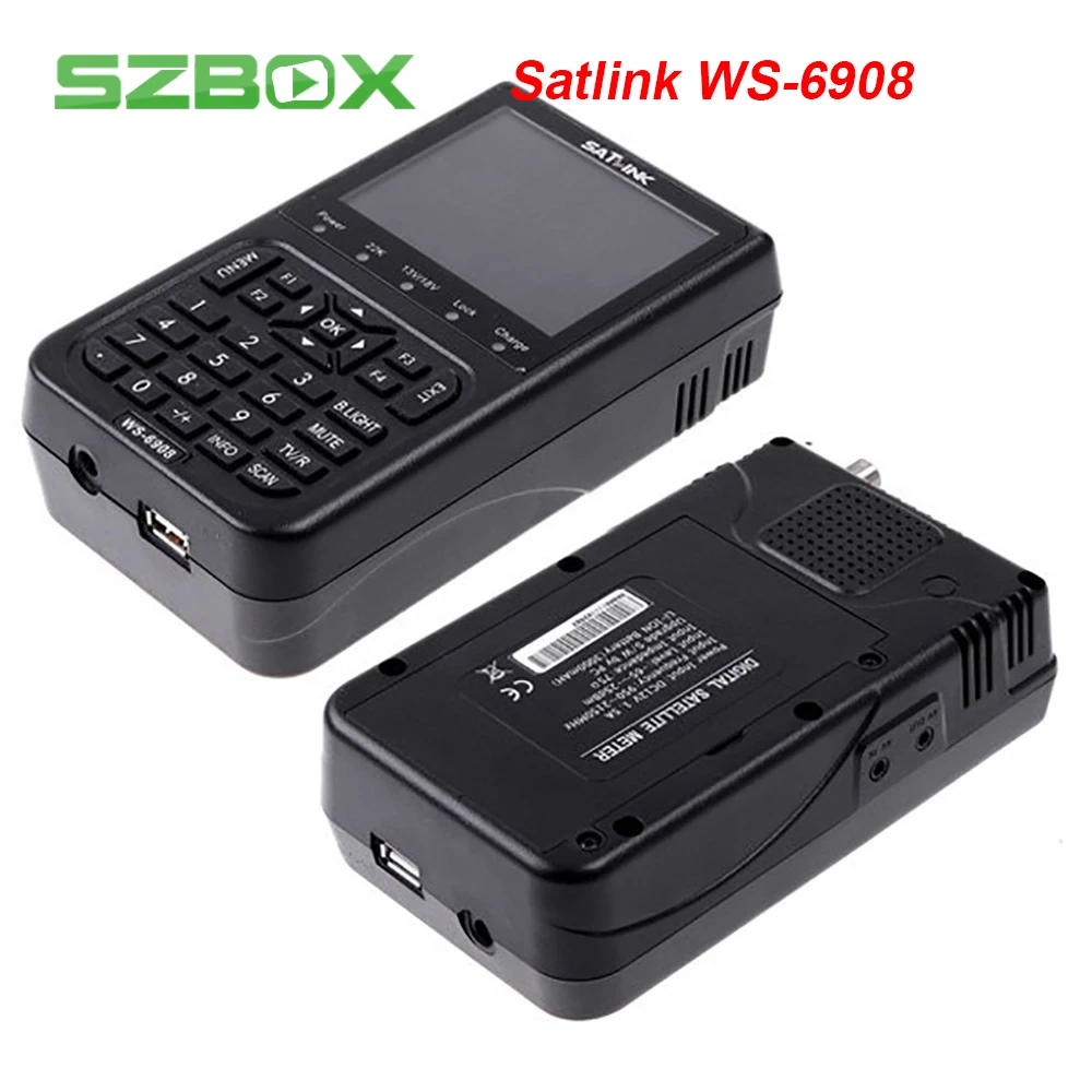 SZBOX Satlink WS-6908 3.5 inch LCD screen DVB-S FTA Digital Satellite Signal ws 6908 satellite Finder Meter PK ws- 6906 ws-6933 SZBOX Satlink WS-6908 3.5 inch LCD screen DVB-S FTA Digital Satellite Signal ws 6908 satellite Finder Meter PK ws- 6906 ws-6933