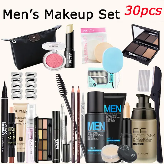 Men's cosmetics set pencil eyeliner pen liner lipstick cosmetics makeup