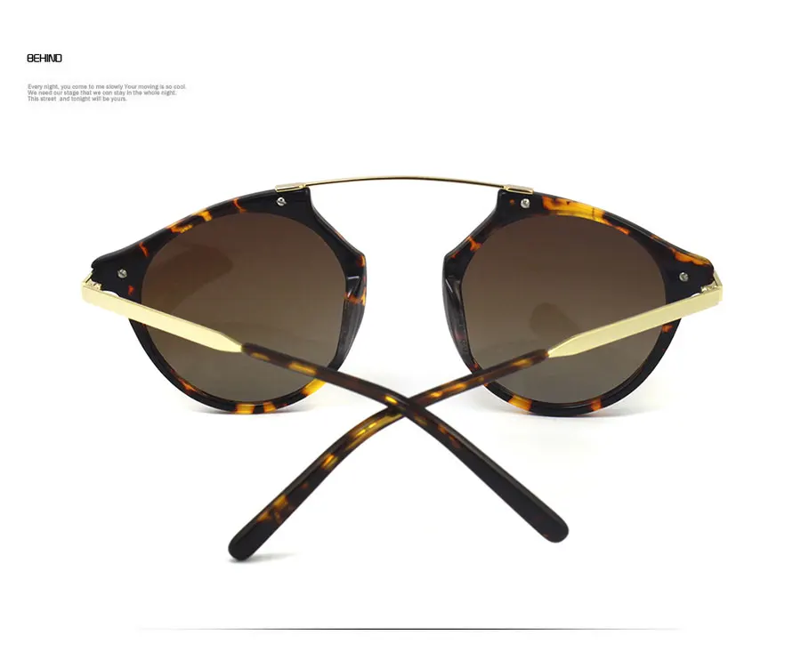 Бесплатная доставка позолоченный металл брови бар солнцезащитные очки для женщин для дизайнер Модные летние стиль черный Деми Гавана цвет