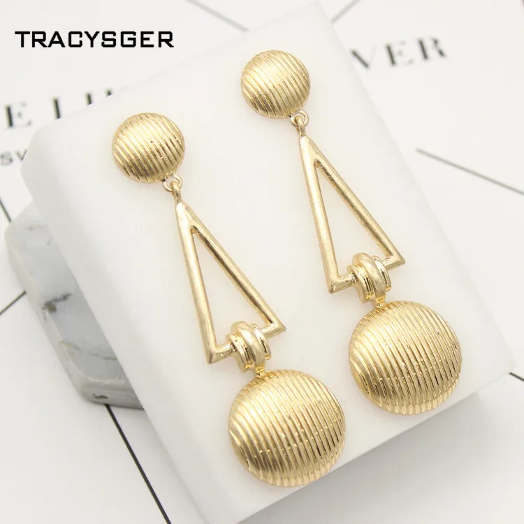 AP-ER1254/TRACYSGER/Geometric exaggerated personality long alloy earrings | Украшения и аксессуары