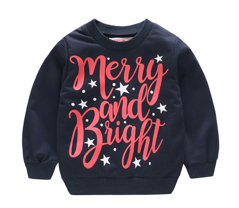 Winter warm cartoon long sleeve sweater shirt for boys girls pullover basic shirt for kids coats new year costumes children clothing (5)