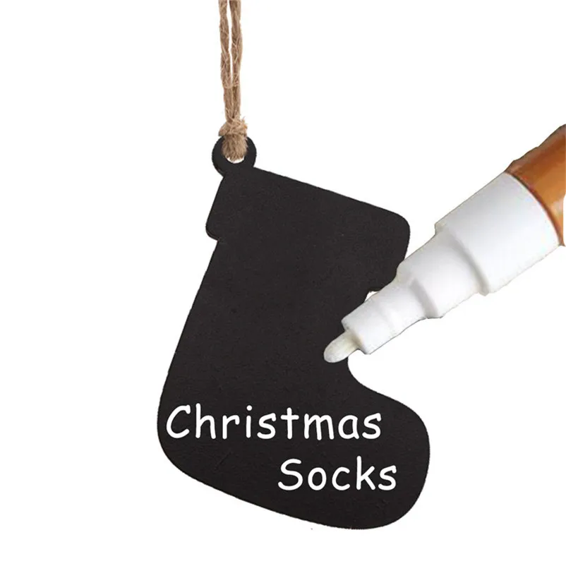 10pcs Small Blackboard Pendant Christmas Decorations Children's Home decor Ornaments Party Christmas Decorations for Home O15 (7)