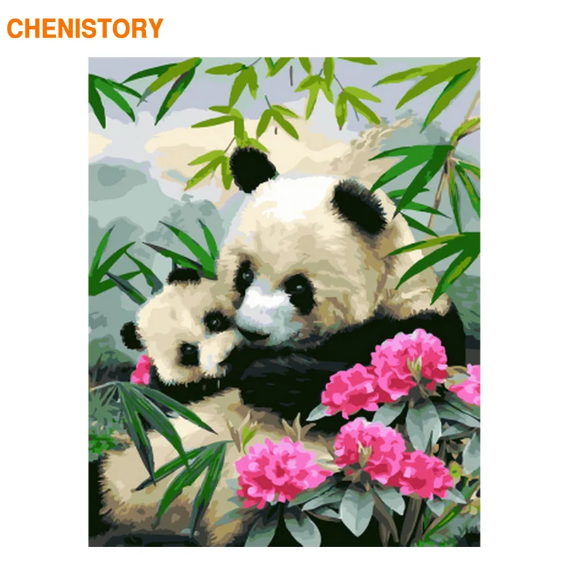 CHENISTORY Frameless Animals Diy Painting By Numbers Colorful Acrylic Paint On Canvas Unique Gift For Home Decoration Artwork