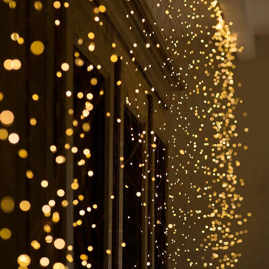 20X2M 400 LED Copper wire Fairy String Lights LED Vines Branch lights for Christmas Tree Party Decor with DC 12V 2A Adapter 20X2M 400 LED Copper wire Fairy String Lights LED Vines Branch lights for Christmas Tree Party Decor with DC 12V 2A Adapter