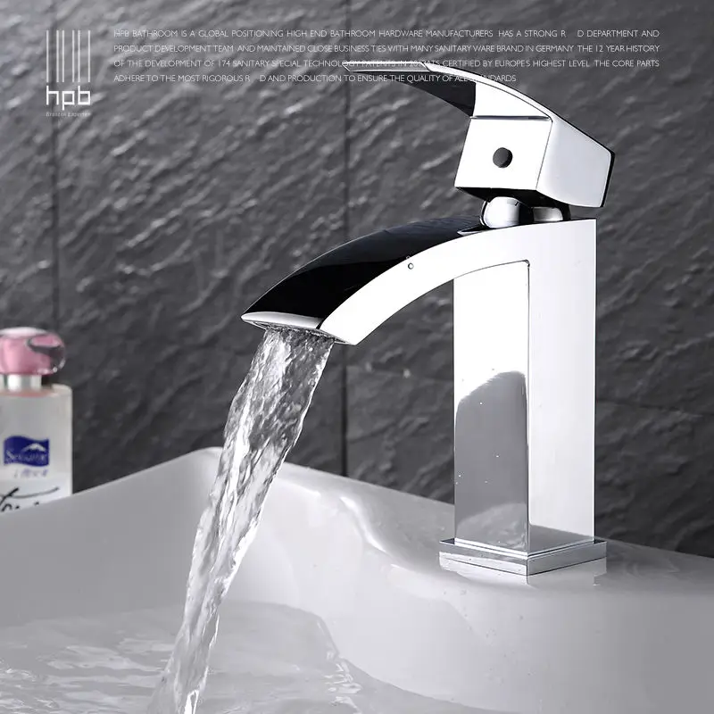 Waterfall Copper Bathroom Basin Faucet Hot And Cold Water Single Hole Torneira Banheiro Mixer Tap HP3020 Waterfall Copper Bathroom Basin Faucet Hot And Cold Water Single Hole Torneira Banheiro Mixer Tap HP3020