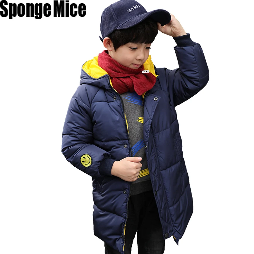 

Children's Outerwear Boy Winter Warm Hooded Coat Children Cotton-Padded Clothes boy Jacket kid jackets 6-16 years