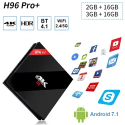 H96 Pro + HDMI Smart Android Tv Box 7,1 Amlogic S912 Оперативная память 2 GB 3 GB Встроенная память 16 GB 1000 M LAN Bluetooth 4,1 4 K Media Player Декодер каналов кабельного телевидения