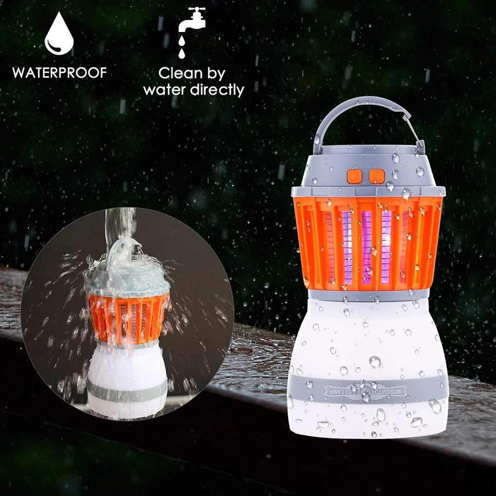 

2019 Hot 2 in 1 Camping Lantern Lights Travel Pest Repeller USB Charging UV IP67 Waterproof 2200mAh Battery