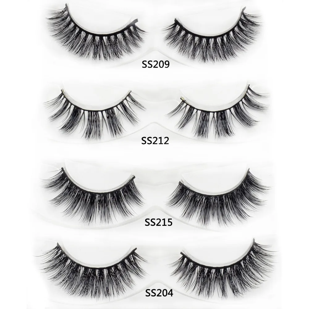 13 styles 1 pair Mink Lashes Black Natural Thick Mink ...