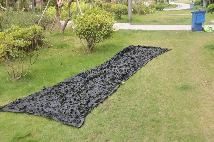 

Black 3X5m Birthday Party Decoration Camo Net Hunting Camping Military Black Camo Net Cloth Sun Shelter Military Camouflage Net