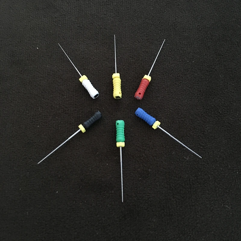 10 пакетов стоматологических Niti k-файлов 25 мм#15-40 Эндо корневой канал k-файл ручного использования Эндодонтические Инструменты
