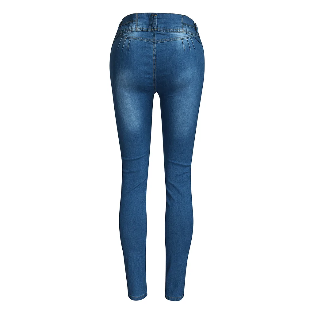 JAYCOSIN New Summer jeans woman pants Leggings High Waist Button Skinny Trousers Denim Stretchy Pencil jean femme 2019Jun18