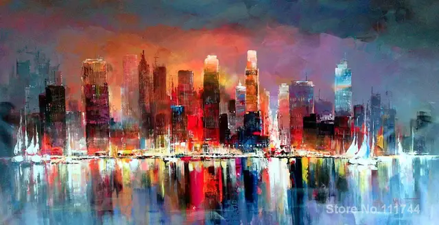 abstract art Oil paintings Skyline Willem Haenraets