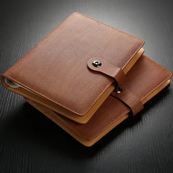 

Personalized Binder Diary Botepad Commercial Faux Leather Notebook Stationery Journal Diary Spiral A5 Agenda Cards Inside Book
