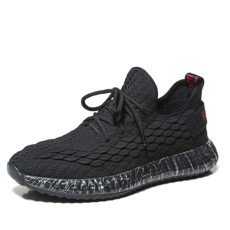 

High Quality Men Walking Sneakers Trainer Breathable Mesh Shoes Mens Trainers Tenis Masculino Adulto Black Sports Shoe Letters