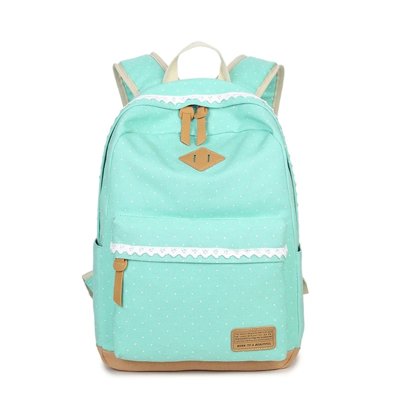 

2019 New Cute Lightweight Canvas Bookbags School Backpacks for Teen Girls
