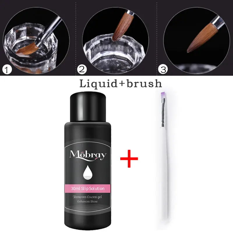 

2pcs/set Nail Remover Poly Gel Nail Liquid Set Varnish Slip Solution Odorless Alcohol Substitutes PolyGel kit Nail Polish