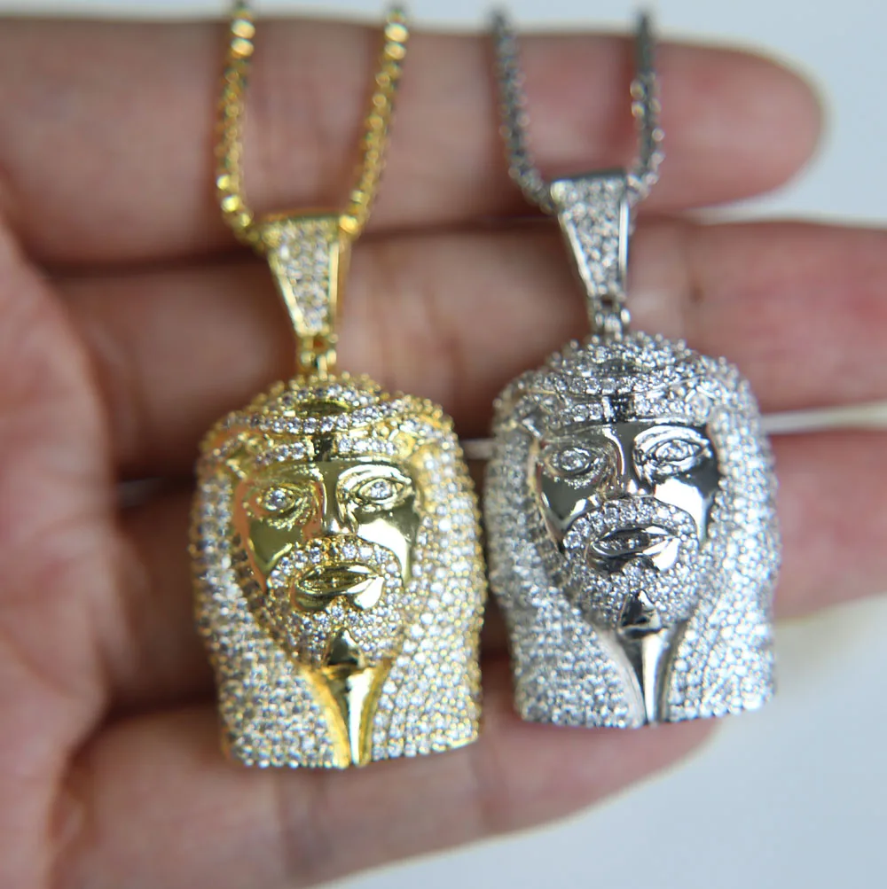 2019 box Chains Necklaces Collares Collier New Fashion Original Jesus face pendants Necklace For Man punk statement Jewelry | Украшения и