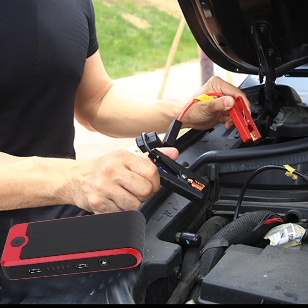 

New New 50800mAh Portable Mini Size Automatic Power Bank Battery Vehicle Emergency Charger Car Jump Starter Booster Red