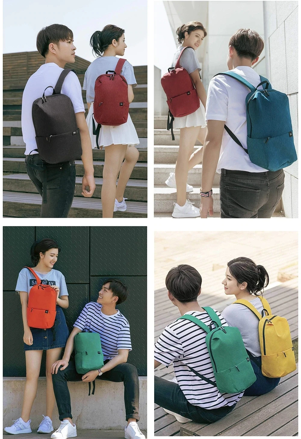 Рюкзак Xiaomi, 10л, водонепроницаемый, красочный, опрятный, для отдыха, спортивный рюкзак, унисекс, для мужчин и женщин, для школы, путешествий, кемпинга