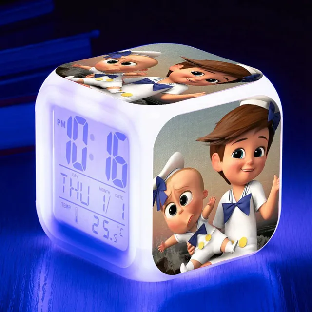 Kids Birthday Gifts Movie The Boss Baby LED Alarm Clock Digital reloj