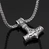 Viking 316L Stainless steel Thor Hammer Mjolnir Amulet Scandinavian pendant necklace ► Photo 3/6