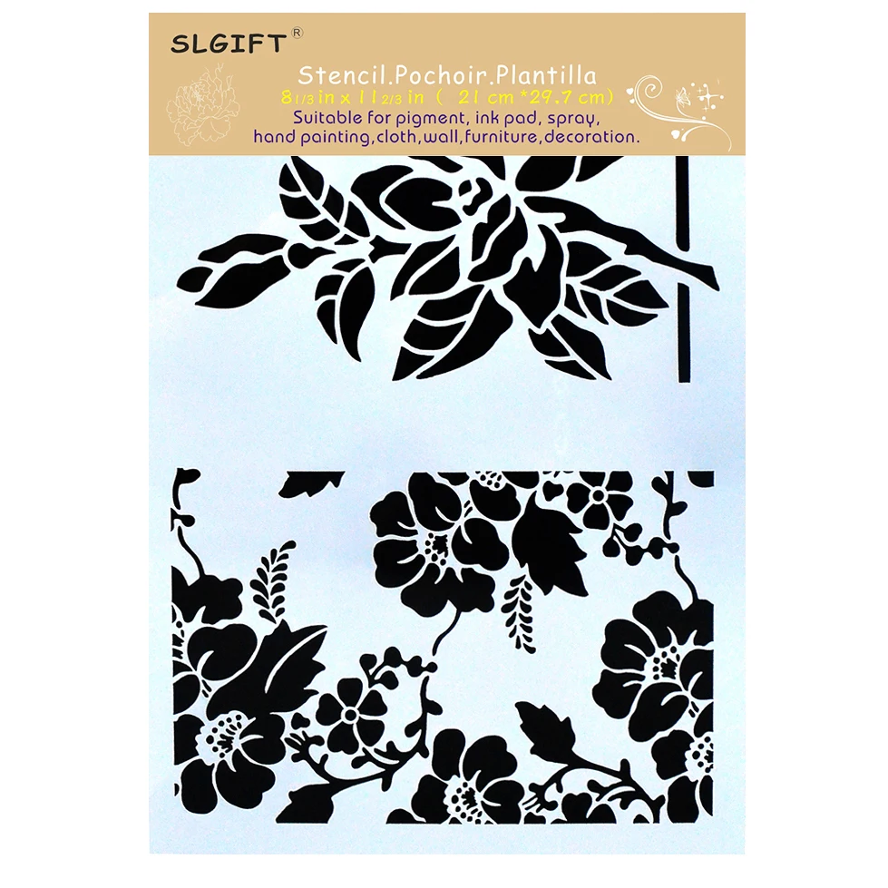 

Stencils for Wall Painting DIY Scrapbooking Photo album Paper Card Making Craft Decorative Embossing Template
