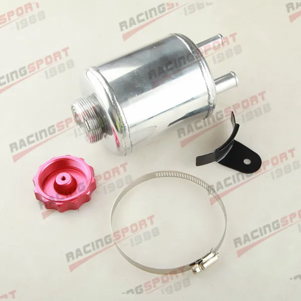 Cena Uniwersalny aluminium Racing wspomaganie kierownicy zbiornik, niebieski czarny czerwona czapka