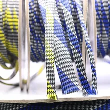 М 10 м YIVO HIFI VIABLUE Щит Подвеска экран тканая вискоза нейлон хлопок 3 ~ мм 22 мм змеиной сетки вязать плетеный кабель рукав трубки