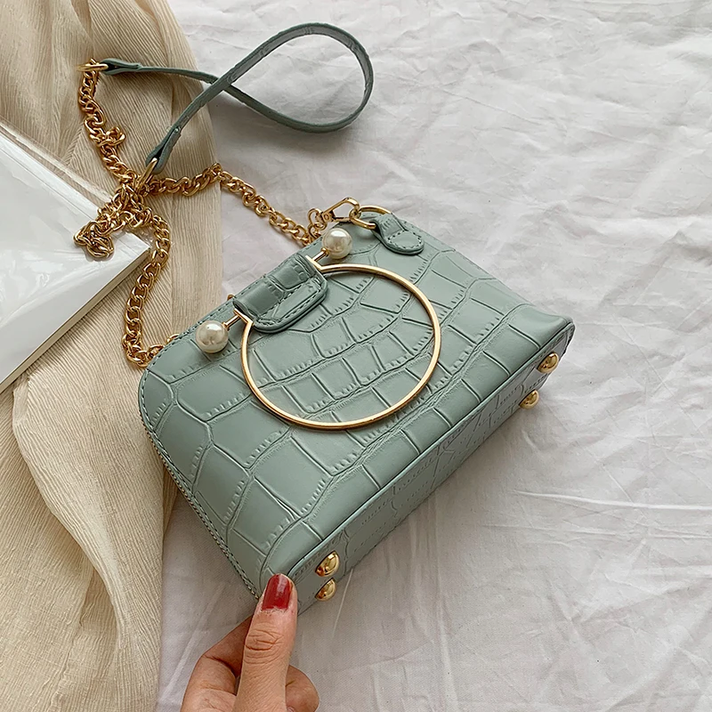 

Crocodile Pattern Crossbody Shell bags Women Small Chain Handbag small bag PU Leather Hand Bag Ladies Designer Evening Bags
