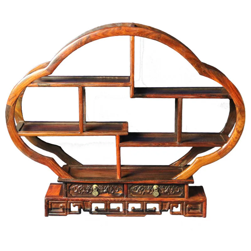 Shengwei Technology Laos red wood antique Ming and Qing plum Shelf multi-compartment treasure My level of Decoration Shengwei Technology Laos red wood antique Ming and Qing plum Shelf multi-compartment treasure My level of Decoration
