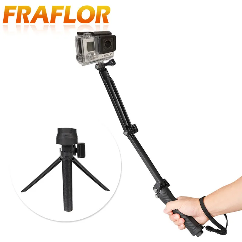Go Pro Accessories Monopod Arm Mount Adjustment Stand Bracket Arm Hero4 / 3 + 3-way Bracket Handheld Grip / Tripod Self-timer