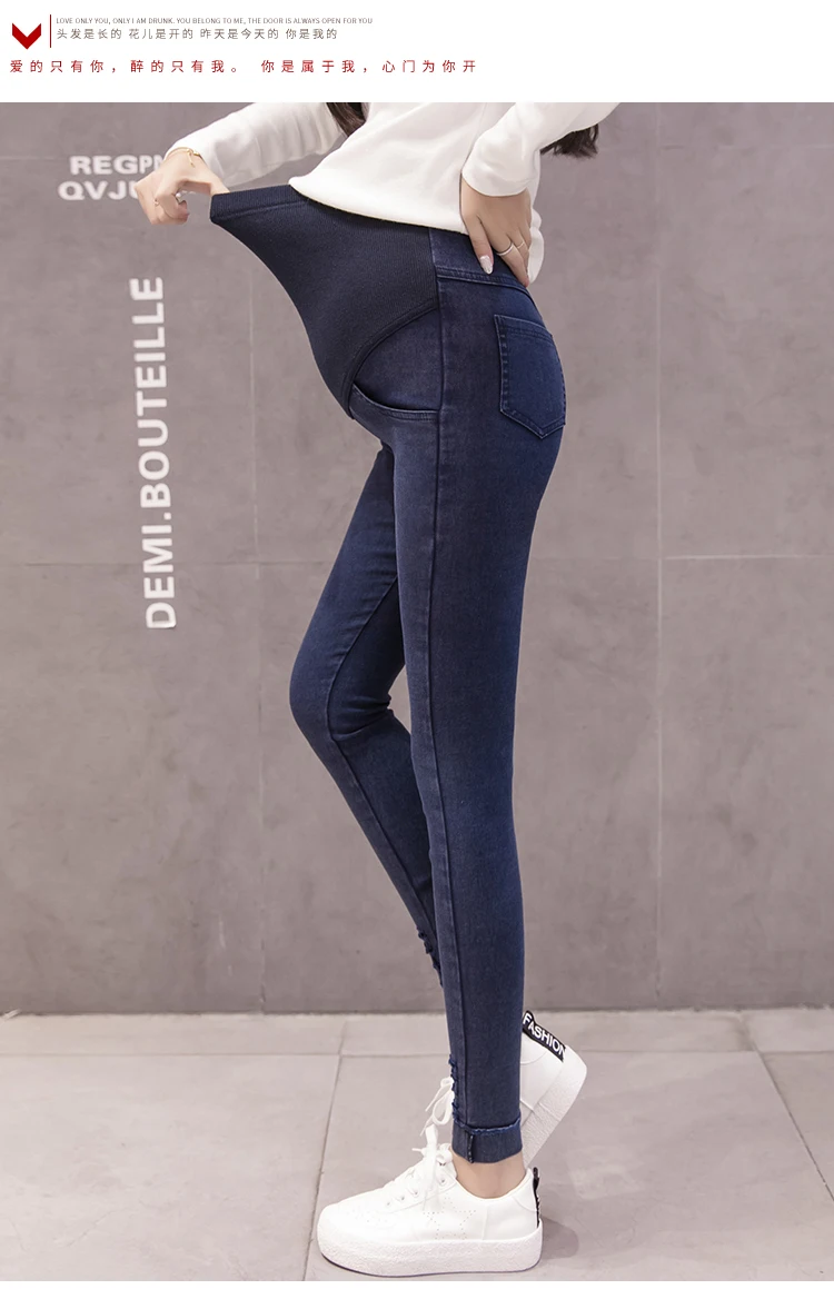 Высокая талия Беременность Брюки Одежда для беременных женщин джинсы эластичные Леггинсы для беременных Одежда Gravida брюки