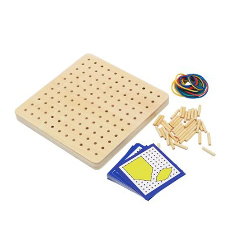 Brinquedo do Bebê Laço de Borracha Placas com Cartões Montessori Gráficos Criativos Unhas Educação Infantil Crianças Brinquedos Juguetes Mod. 337209 9 High Quality Brinquedos e hobbies