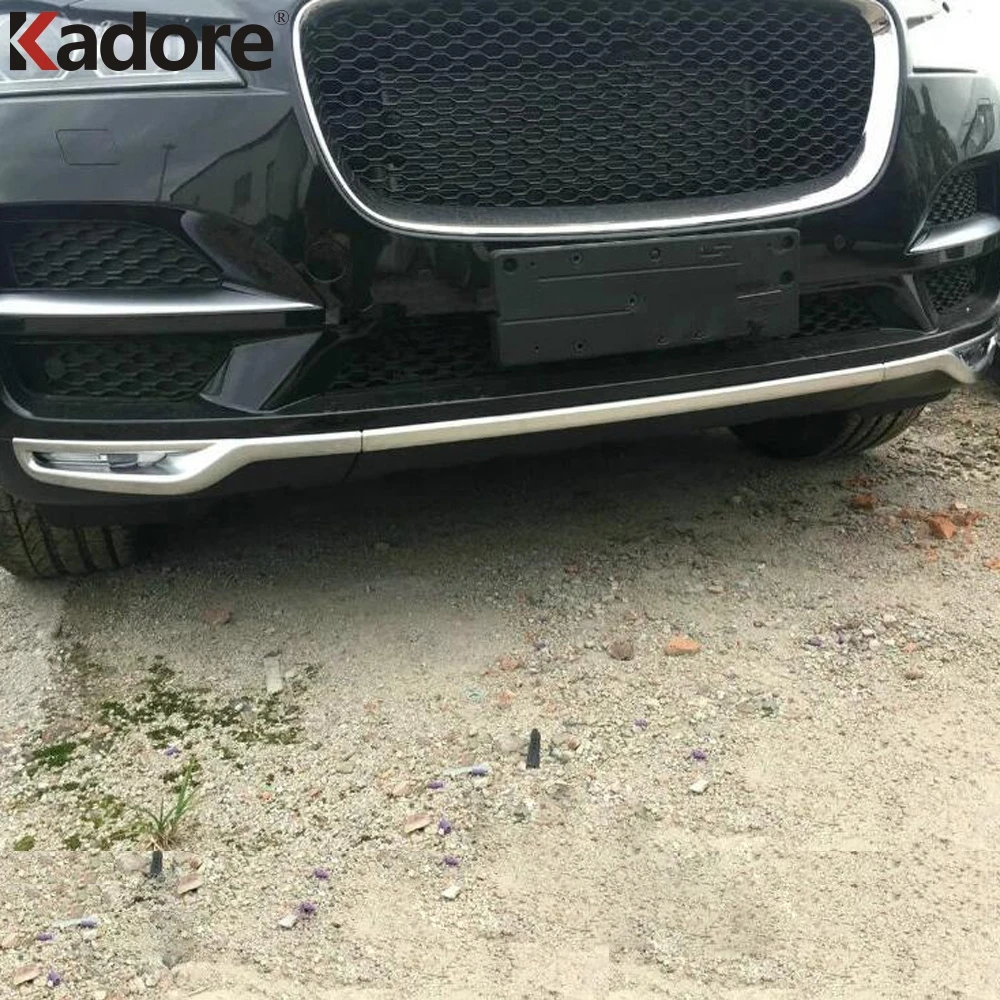 For Jaguar F PACE 2016 2017 2018 ABS Matte Front Bottom Bumper Cover Skid Plate Protective
