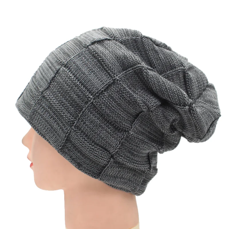YOUBOME вязаная шапка, шарф, зимние шапки бини, женские зимние шапки для женщин и мужчин, мешковатые кольца, теплые утолщенные модные шапки - Цвет: gray