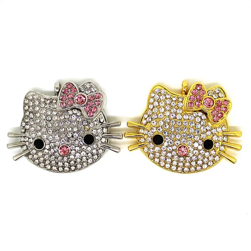 

Creative Crystal 16GB 32GB 64GB Metal Pen Drive Hello Kitty Jewelry Cat Gift USB Flash Drive 8GB Pendrive 4G U Disk Memory SticK