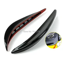 HUANLISUN 2Pcs Protection Strip Scratch Protector Car Rubber Bumper Guard Corner Strip Crash Bar Trim