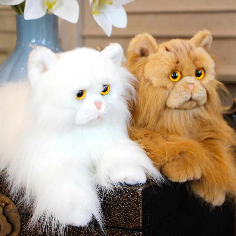 Dorimytrader Cute Simulation Cat Plush Toy Lifelike Lovely Realistic Pets Cat Doll Car Decoration Baby Gift 38x15x18 DY50141 (5)