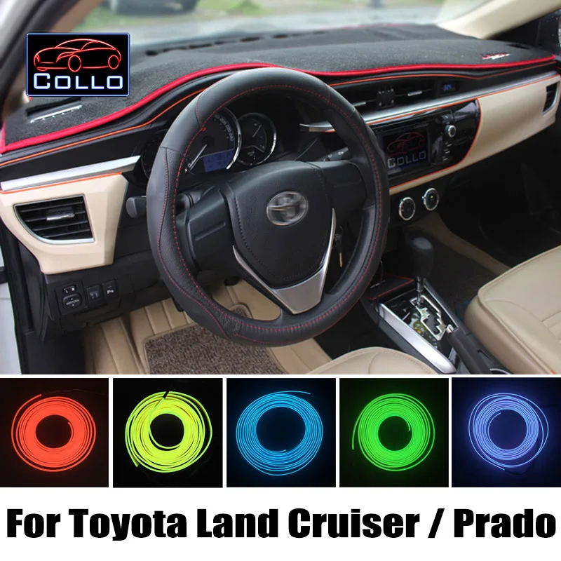 

Car Console Decorative Strip / 9 M EL Wire For Toyota Land Cruiser 100 200 V8 Roraima Prado 120 150 / Romantic Atmosphere Lamp