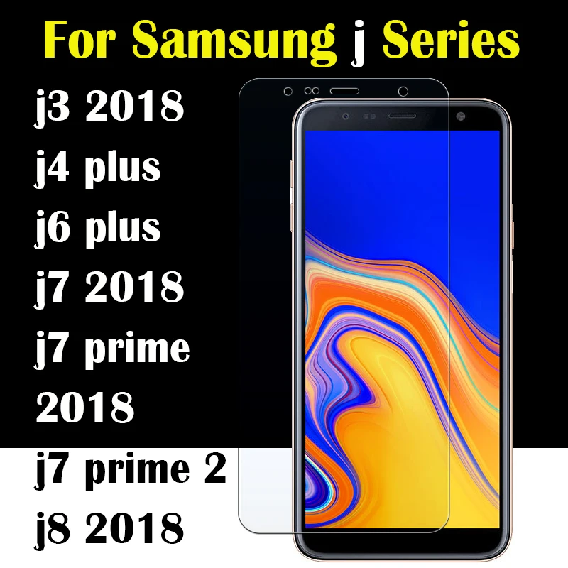 protective glass for samsung j6 plus on galaxy j3 j4 j7 2018 screenprotector protect 3j 4j 6j 7j glas tempered 9 h | Мобильные